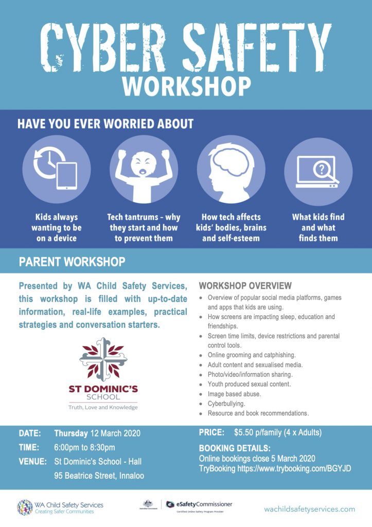 Cyber Safety Workshop at St Dominic’s in 2020 – Presented by WA Child ...