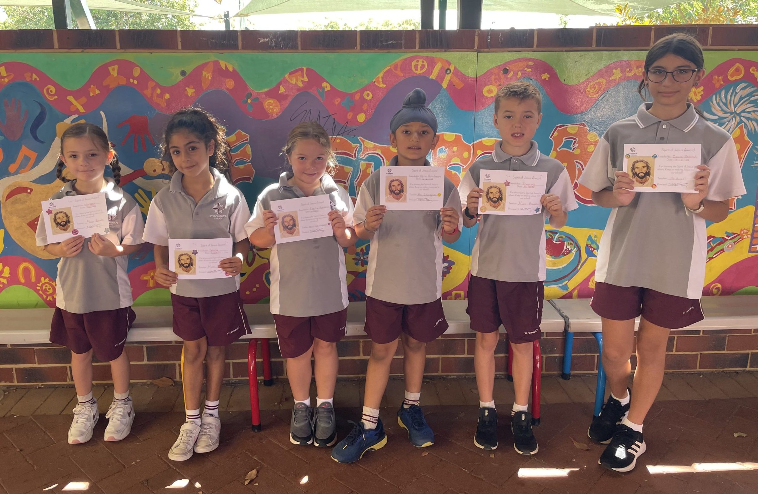 Making Jesus Real (MJR) at St Dominic's - Spirit of Jesus Award Winners Term 1 Week 3