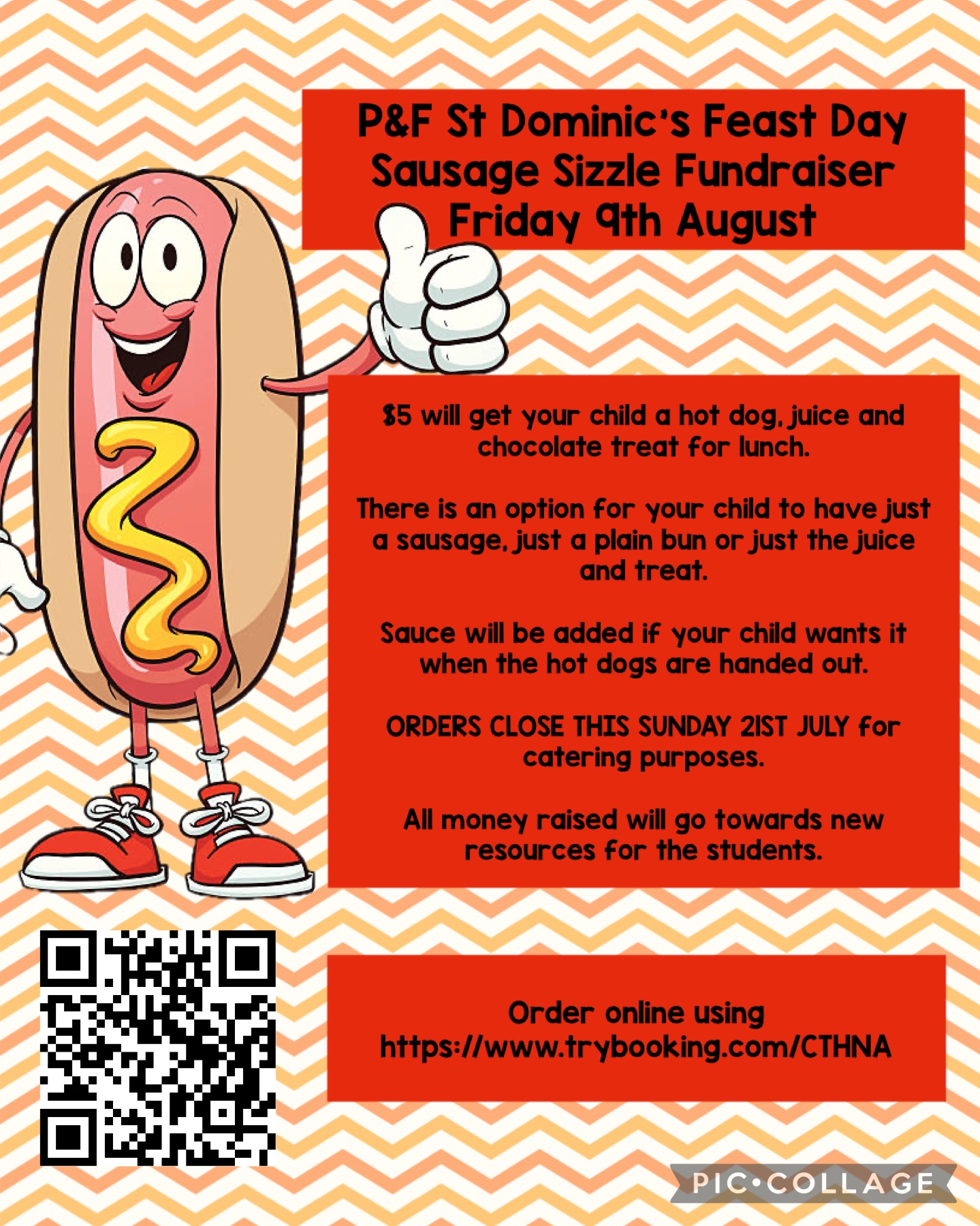 P&F St Dominic’s Feast Day Sausage Sizzle Fundraiser - Friday 9th August