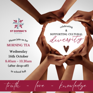 Celebrating and Supporting Cultural Diversity Morning Tea - Wednesday 16th October