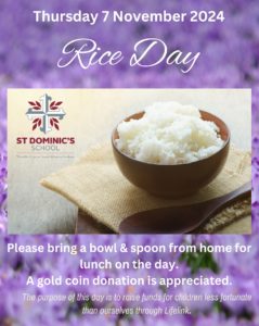 Rice Day Information - Thursday 7th November